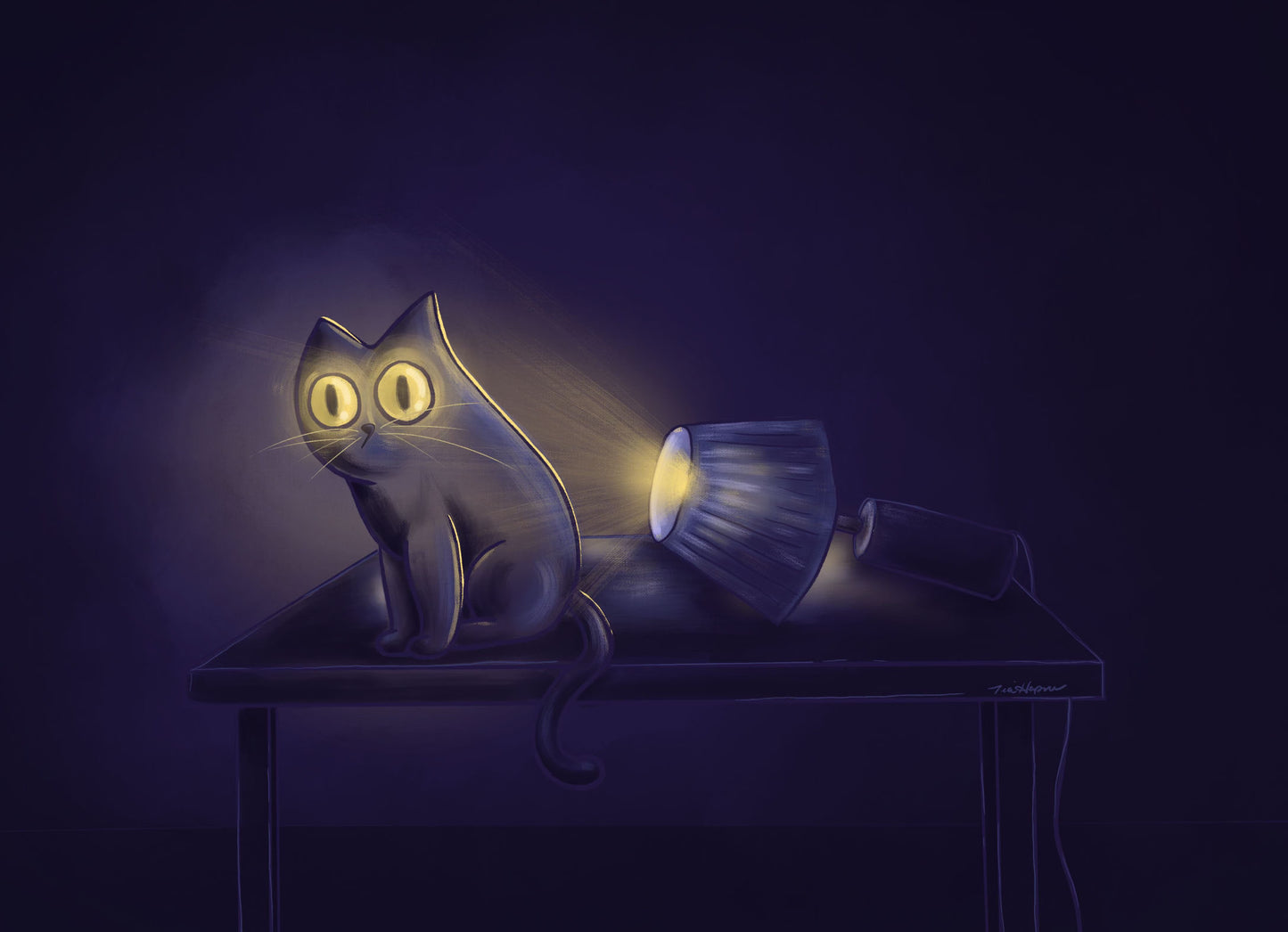 Print | Cat Lamp