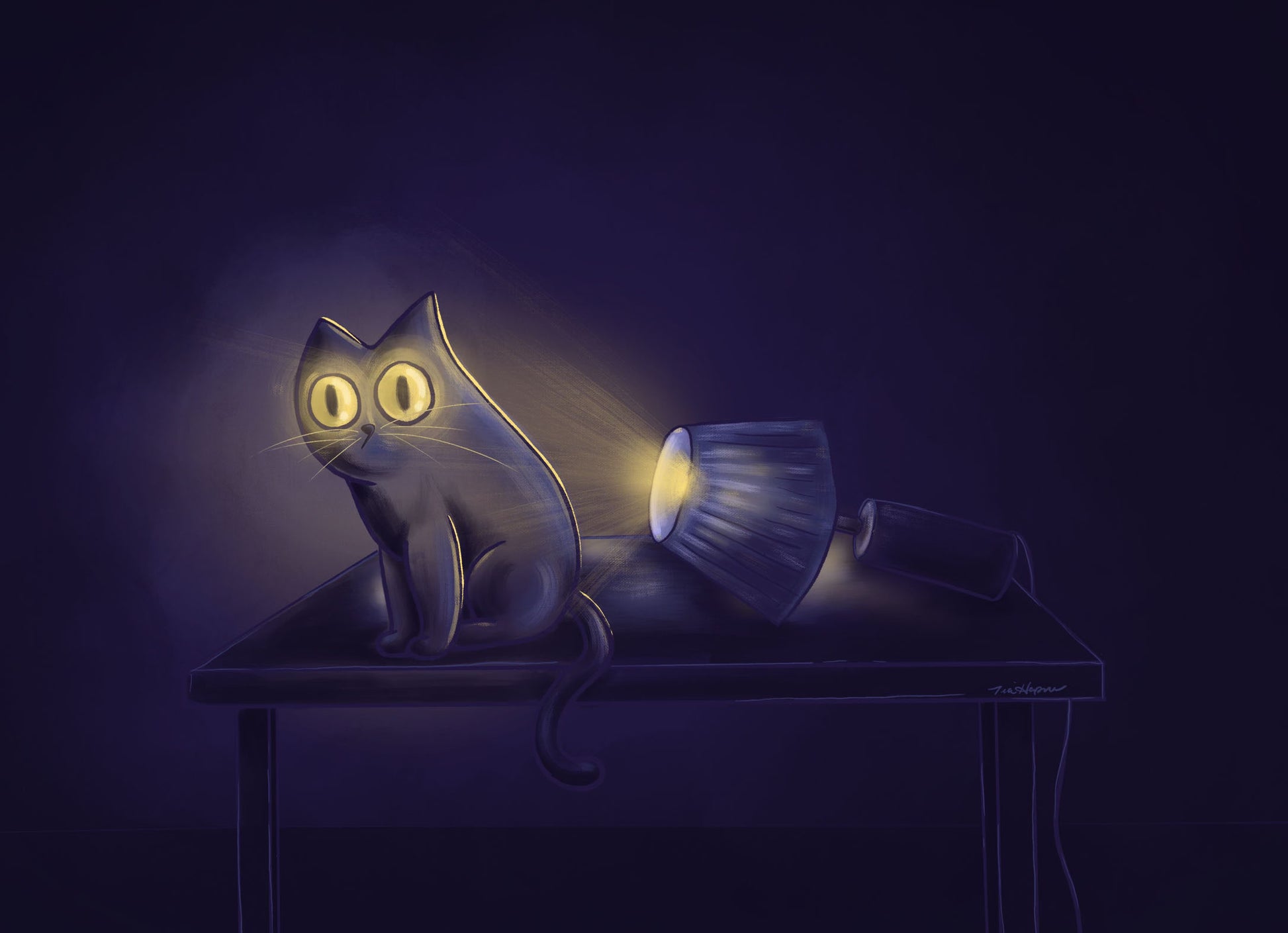Print | Cat Lamp