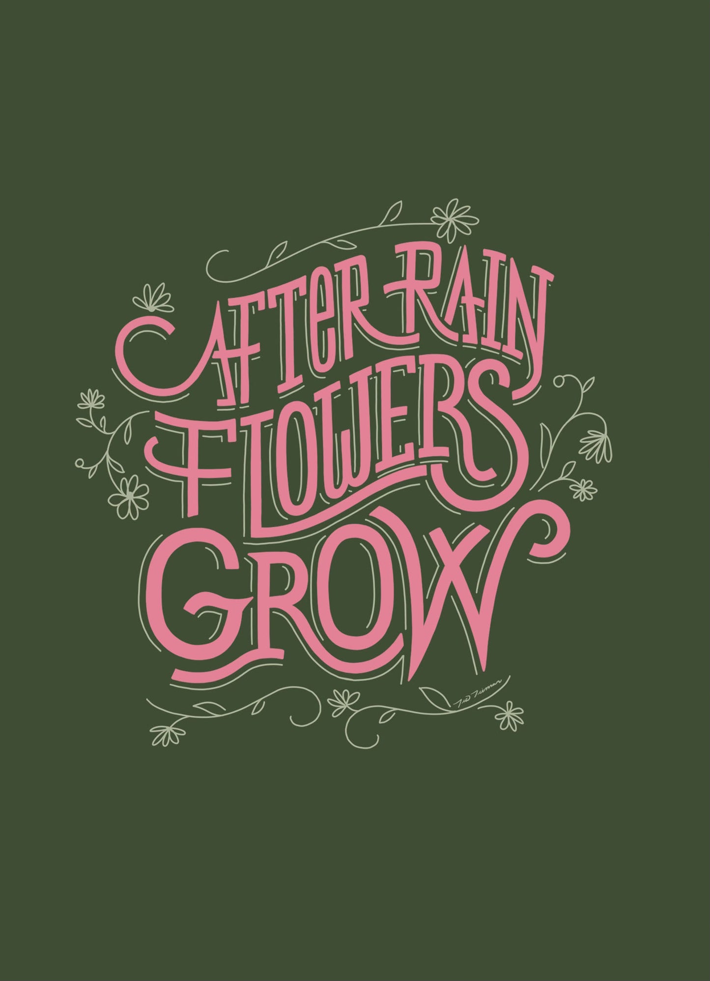 Print | Rain Flowers