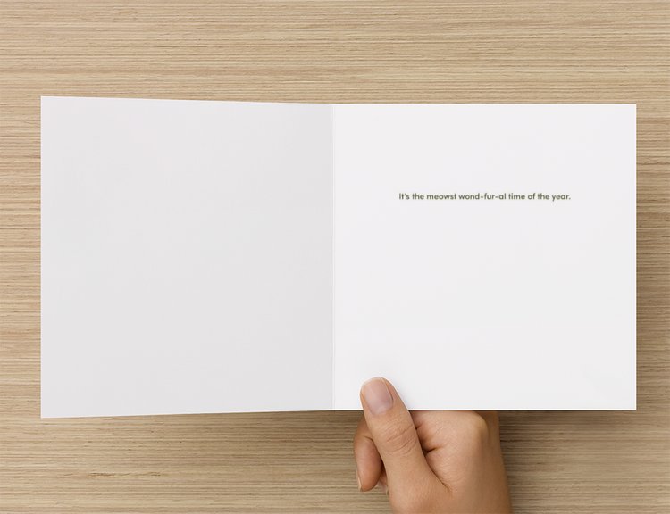 Card | Meowy Catmas Fireplace