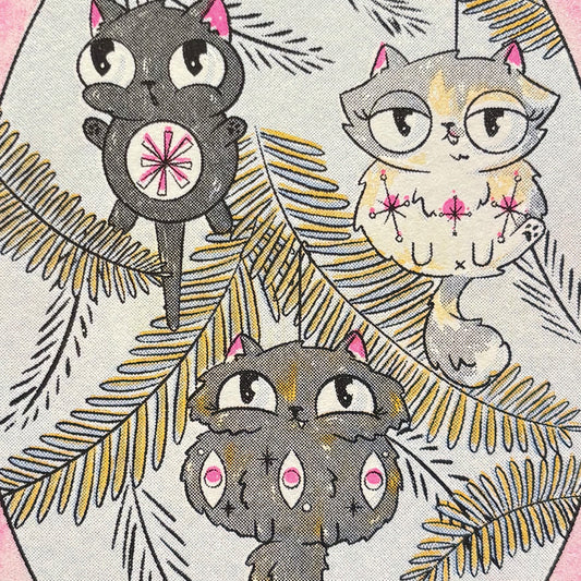 Card | Cat Ornament Riso Card