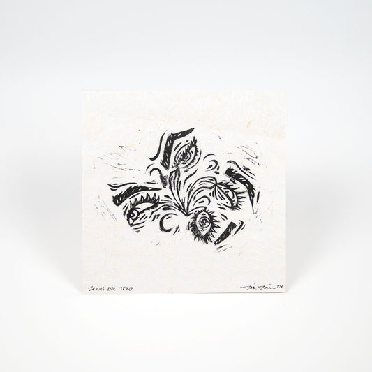 Linocut | Venus Eye Trap (Hemp)