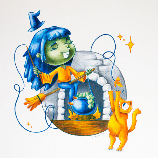 Print | Witch + Familiar