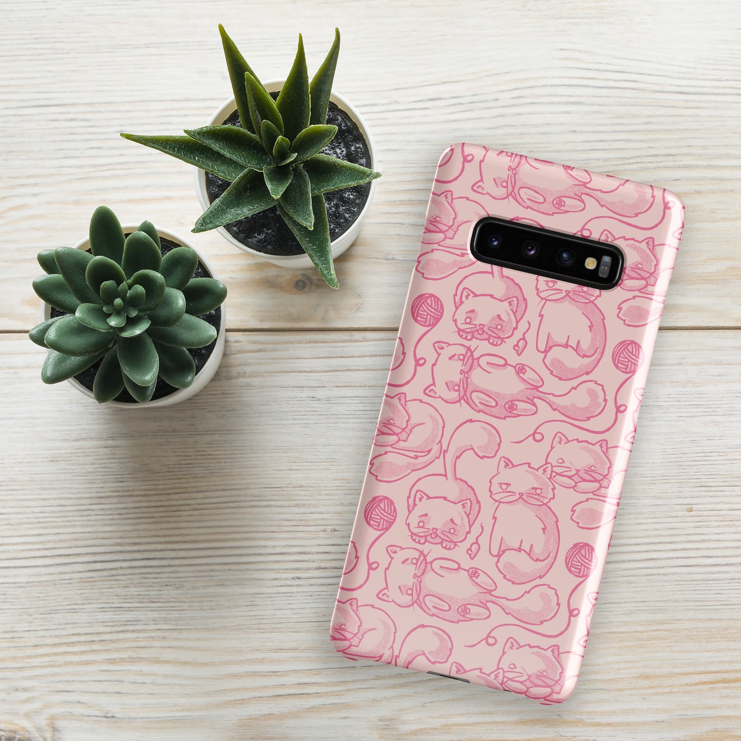 Phone Case | Kitty Heads Snap case for Samsung® Glossy Samsung Galaxy S10 Plus