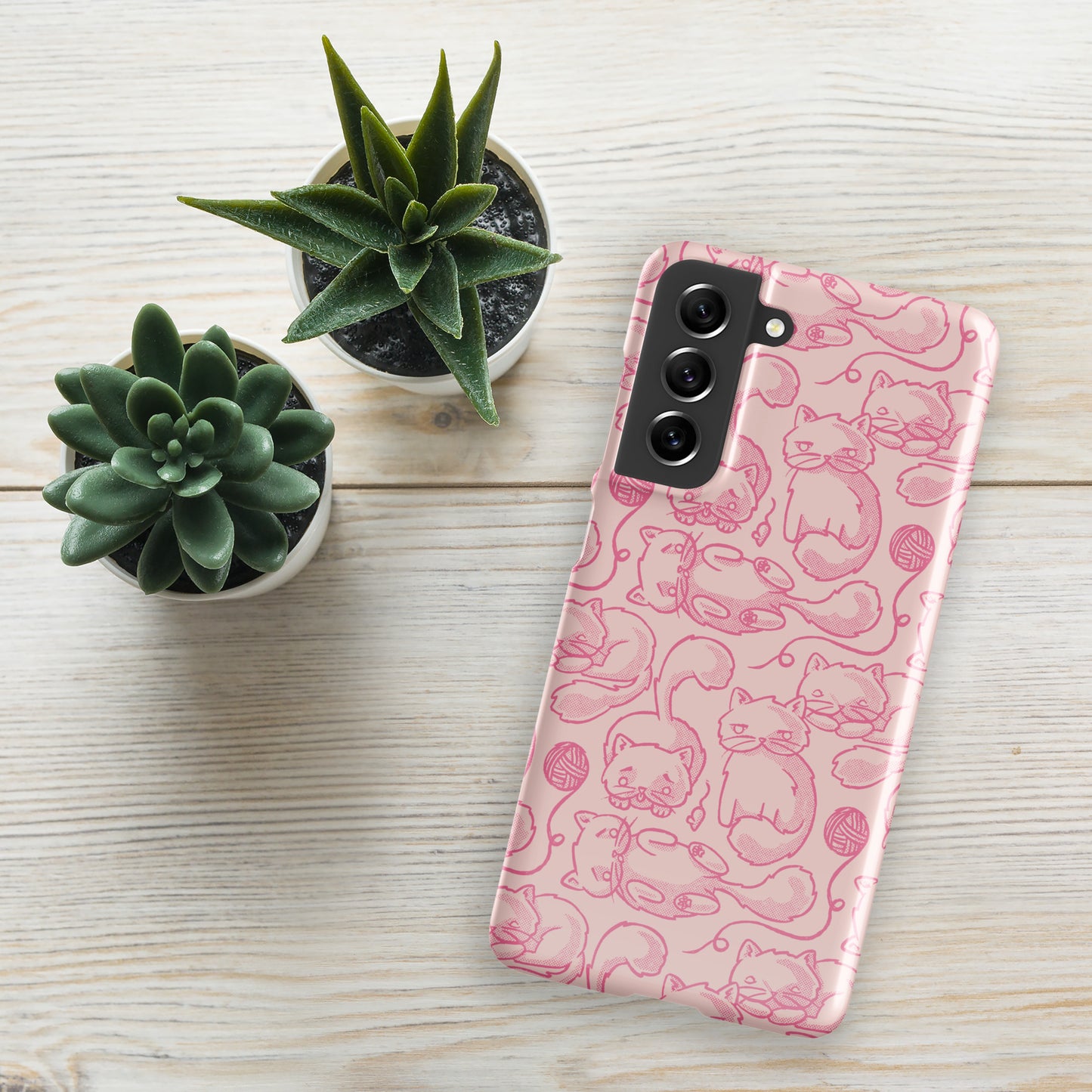 Phone Case | Kitty Heads Snap case for Samsung® Glossy Samsung Galaxy S21 FE
