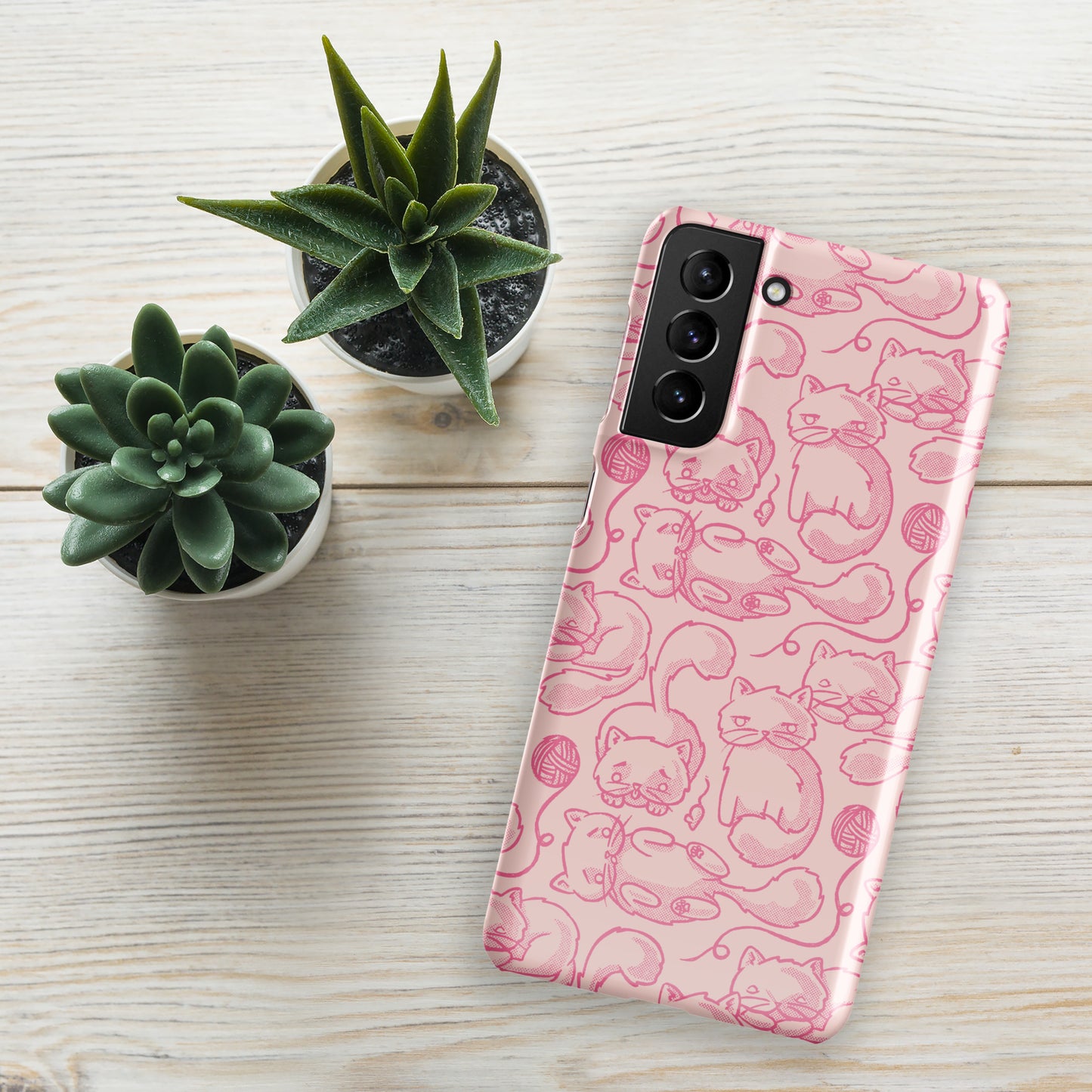 Phone Case | Kitty Heads Snap case for Samsung® Glossy Samsung Galaxy S21 Plus