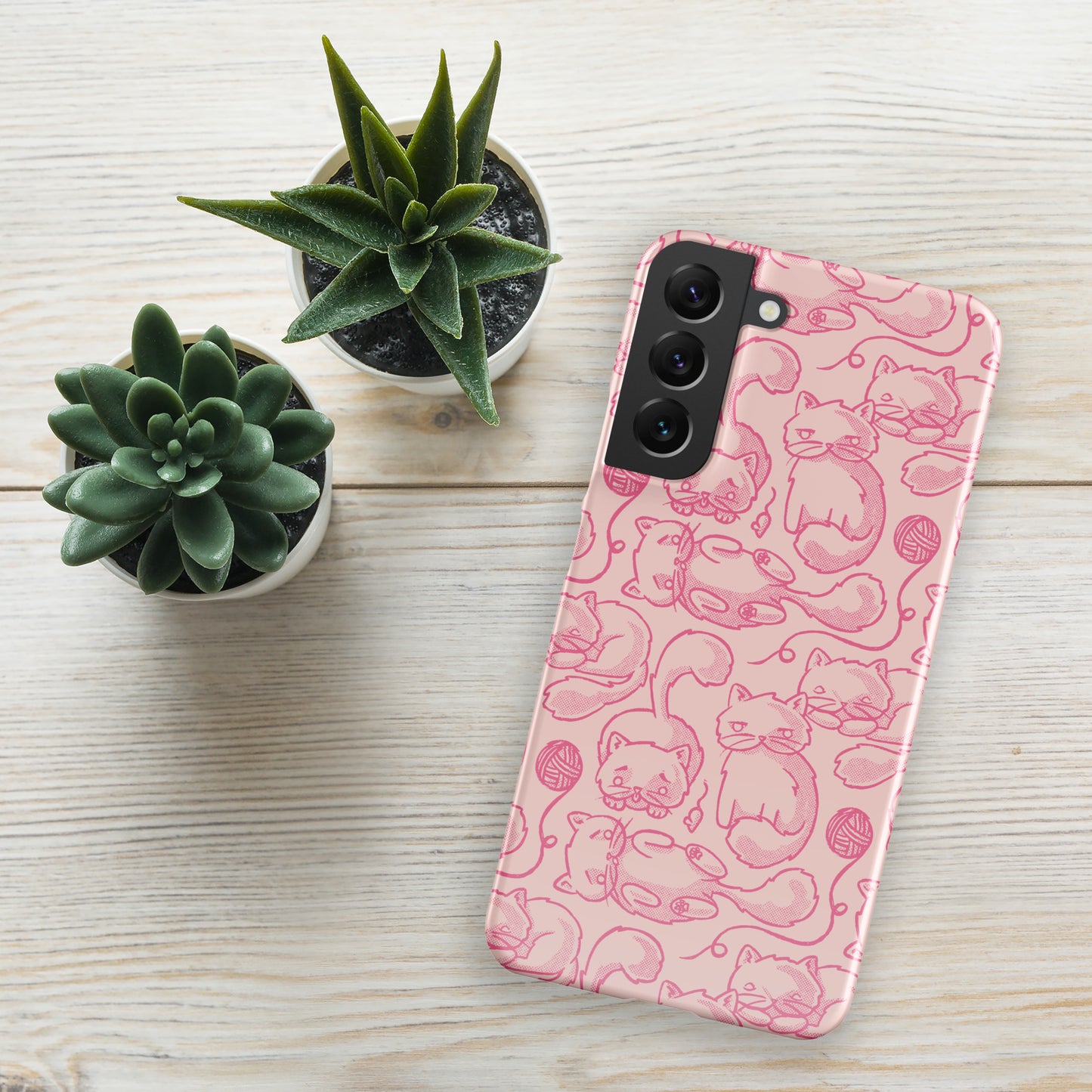 Phone Case | Kitty Heads Snap case for Samsung® Glossy Samsung Galaxy S22 Plus