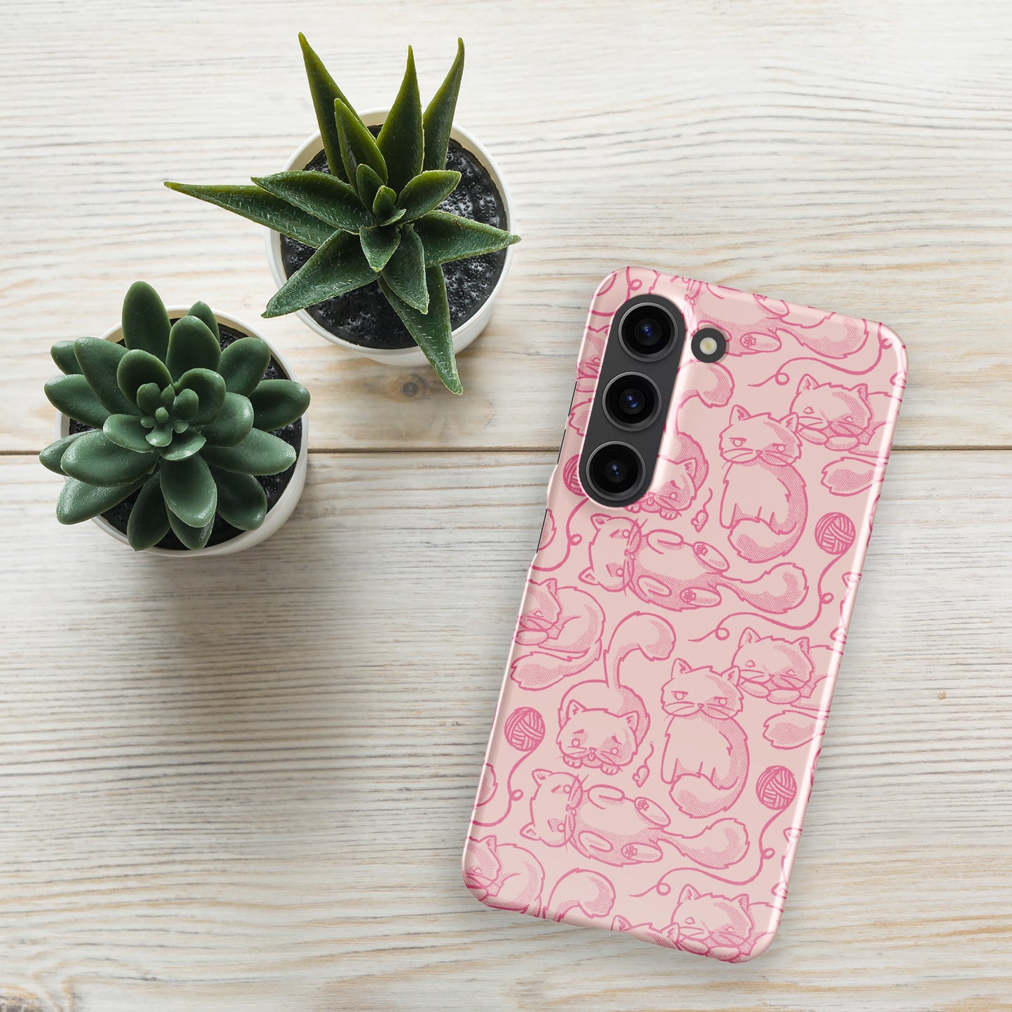 Phone Case | Kitty Heads Snap case for Samsung® Glossy Samsung Galaxy S23