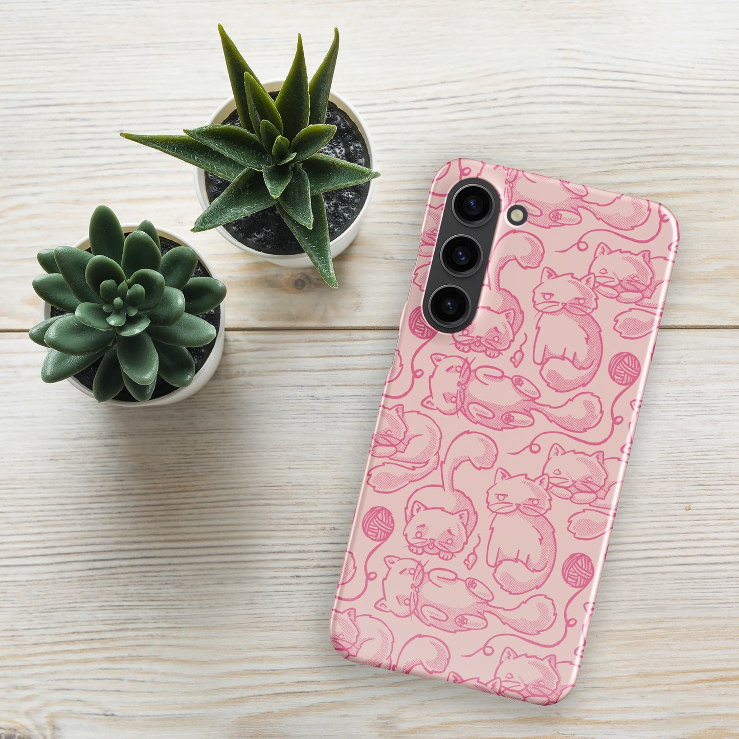 Phone Case | Kitty Heads Snap case for Samsung® Glossy Samsung Galaxy S23 Plus