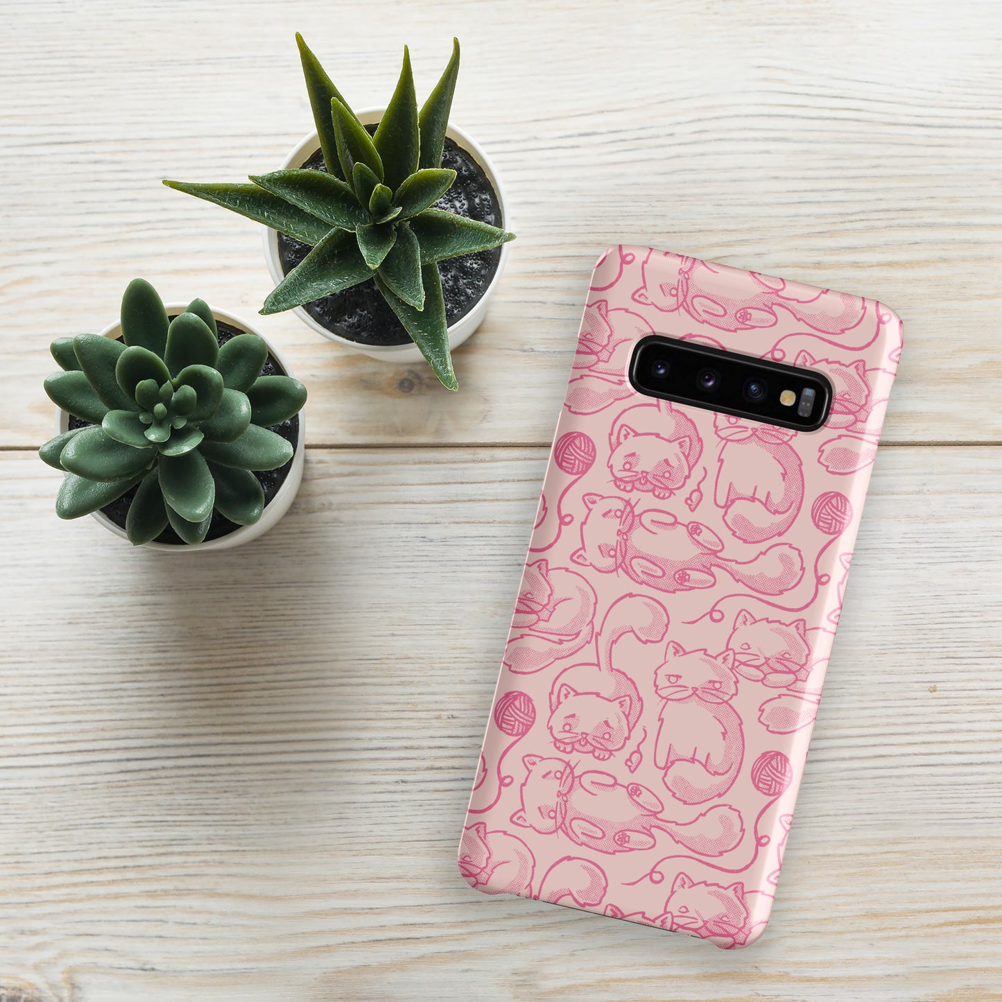 Phone Case | Kitty Heads Snap case for Samsung® Matte Samsung Galaxy S10