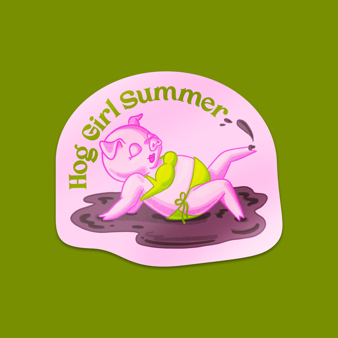 Hog Girl Summer Sticker