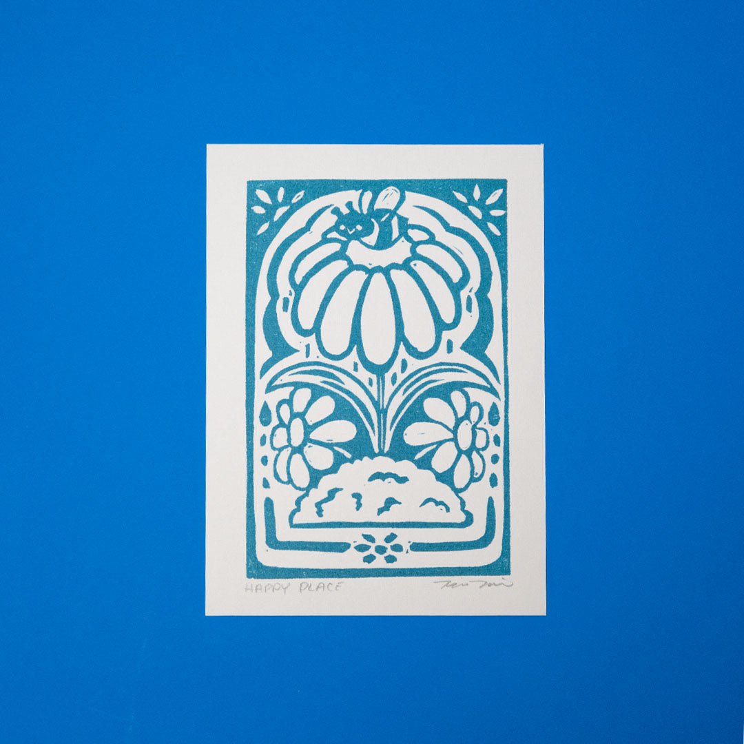 Linocut | Happ-Bee Place