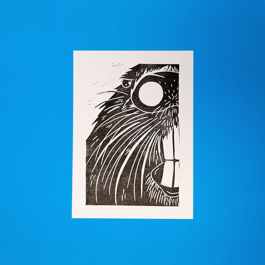 Linocut | Beaver Moon