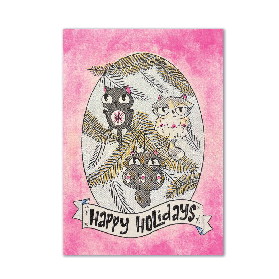 Card | Cat Ornament Riso Card