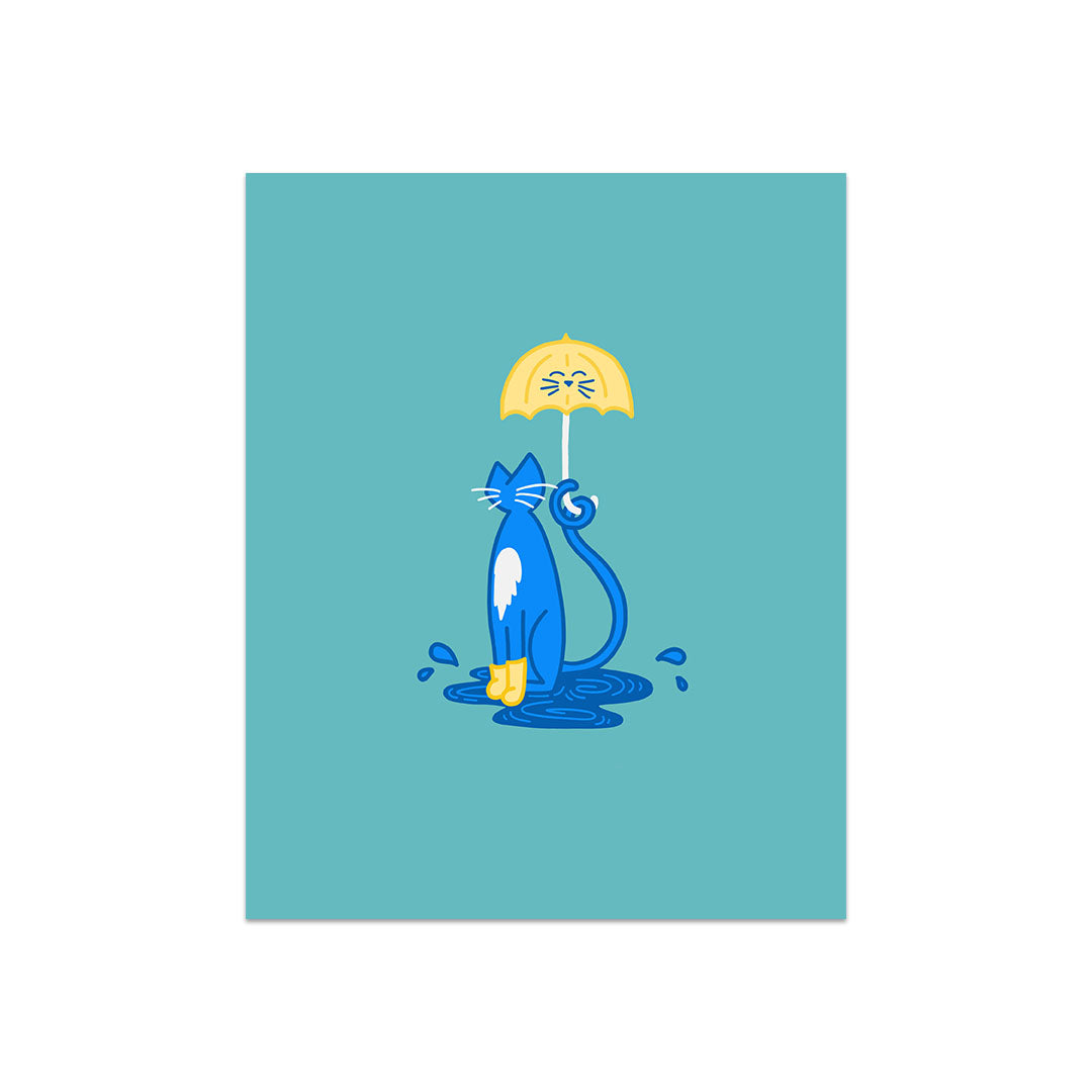 Print | Kitty in the Rain