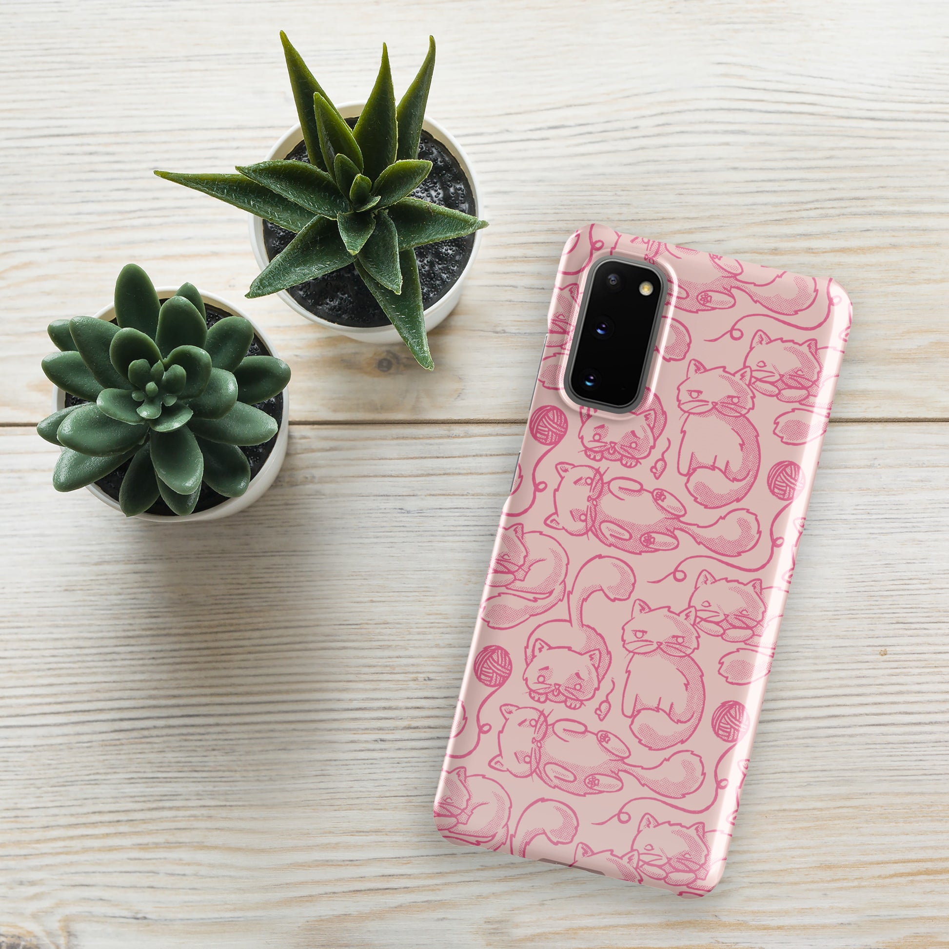 Phone Case | Kitty Heads Snap case for Samsung® Glossy Samsung Galaxy S20